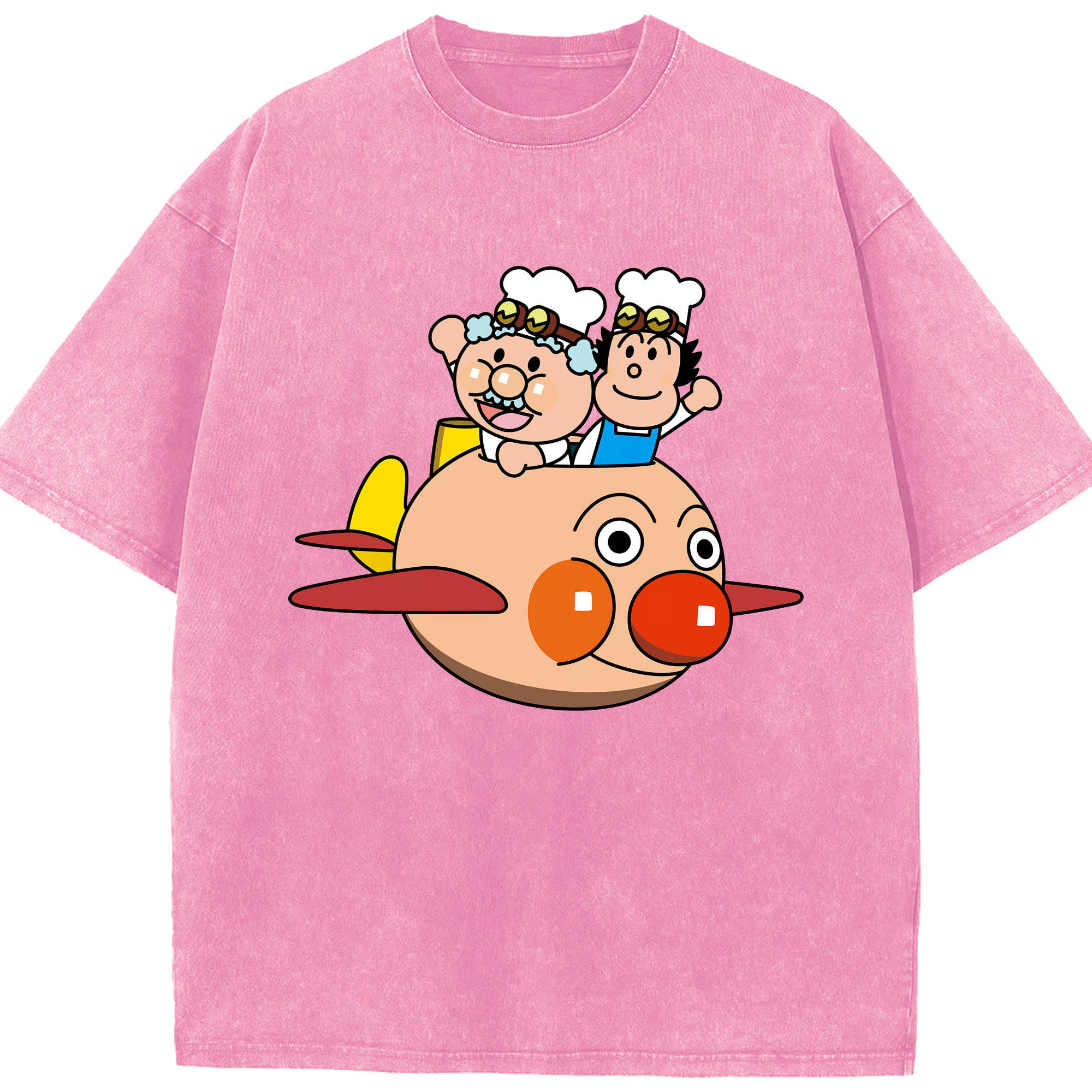 （画像用） アンパンマン Anpanman 綿100% ヴィンテージ風 半袖Tシャツ（フロントプリント）